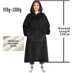 Winter Hoodies Sweatshirt Women Men Pullover Fleece Giant TV Oversized Blanket with Long Flannel Sleeves - Matrix Studios