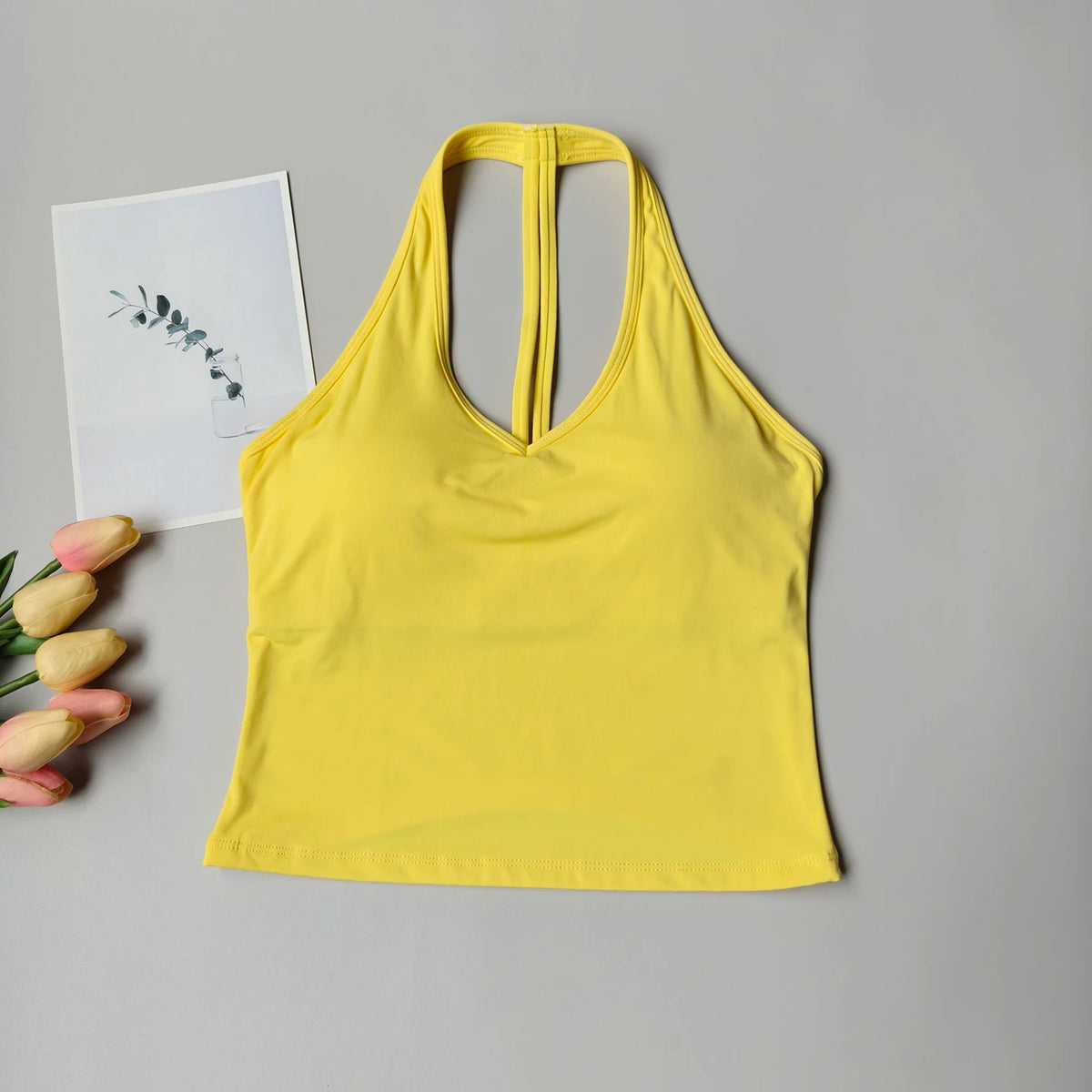 Sports Bra Women's V-neck Halter Neck Beautiful Back Push-up Yoga Vest Gym Top Outer Wear Running Shock-proof Fitness Bra Top - Matrix Studios