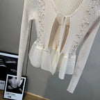 DEAT Fashion Trendy Casual Solid Color Knitted Cardigan For Women New Arrival Trendy Slim Fit Camisole Vest Female  11A04613 - Matrix Studios