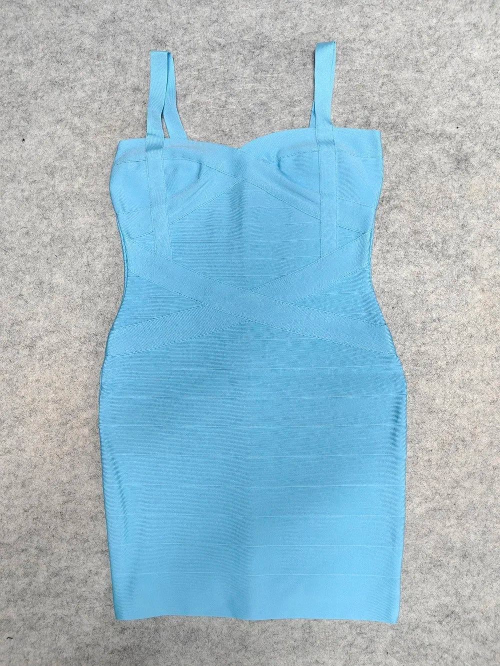 BEAUKEY Blue Spaghetti Strap Women Mini Bandage Dress Bodycon Sexy Above Knee Length Bodycon Party Club Dress XL Classic Vestido - Matrix-studios.com