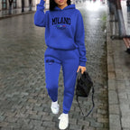 Autumn Winter Women's Sets 2pcs Hoodies Pants Suit Sports Outfits 2025 MILANO Letter Print Aesthetic Clothes Ladies Tracksuit - Matrix-studios.com