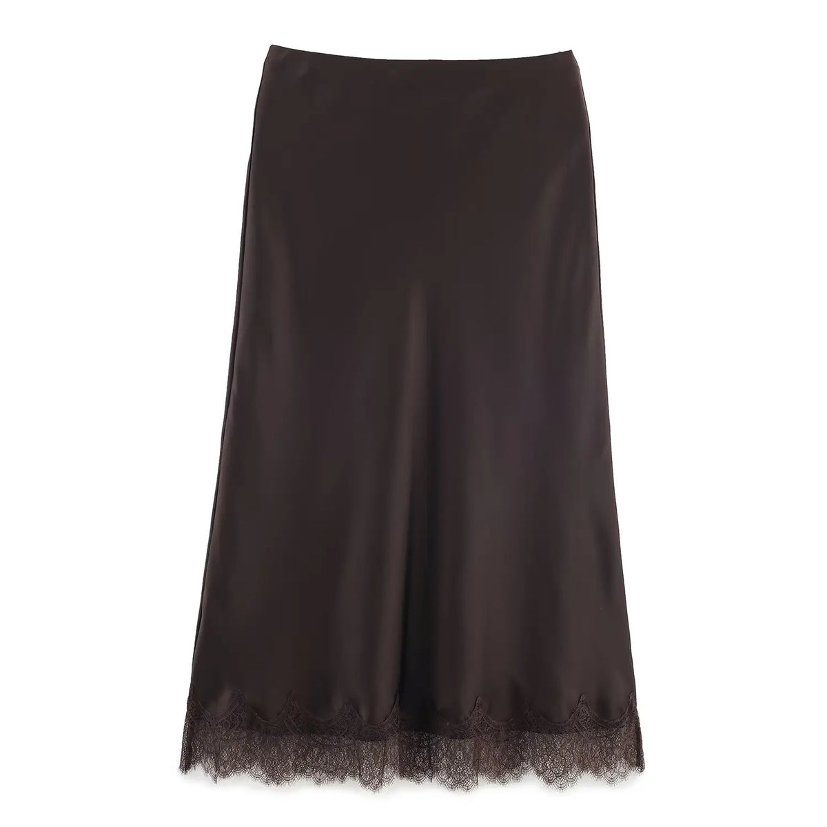Tidalyf 2025 Women Two Piece Skirt Set Off Shoulder Lace Trim Cami Top with Split Hem Midi Skirt Sexy Elegant Outfit - Matrix-studios.com