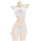 Japanese Anime Cat Cosplay Uniform Bra Panties Set Women Intimates Kawaii Lolita Hollow Out Sexy Lingerie Underwear Set - Matrix-studios.com