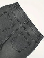 Men's Anime Spring Casual Solid Color Jeans with Star Patches And Pockets for School - Matrix Studios