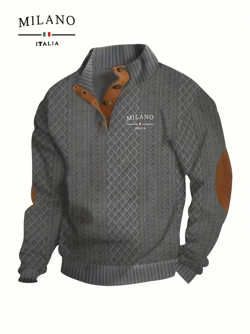 Henry Hoodie An Italian Milan Pattern Is a Warm Soft and Skin-Friendly Men's Autumn and Winter Pullover - Matrix Studios