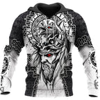 2024 New Hoodie 3d Viking Harajuku Print Pullover Men's Hooded Sweatshirt Oversized Vintage Male Clothing Fall Long Sleeve - Matrix Studios