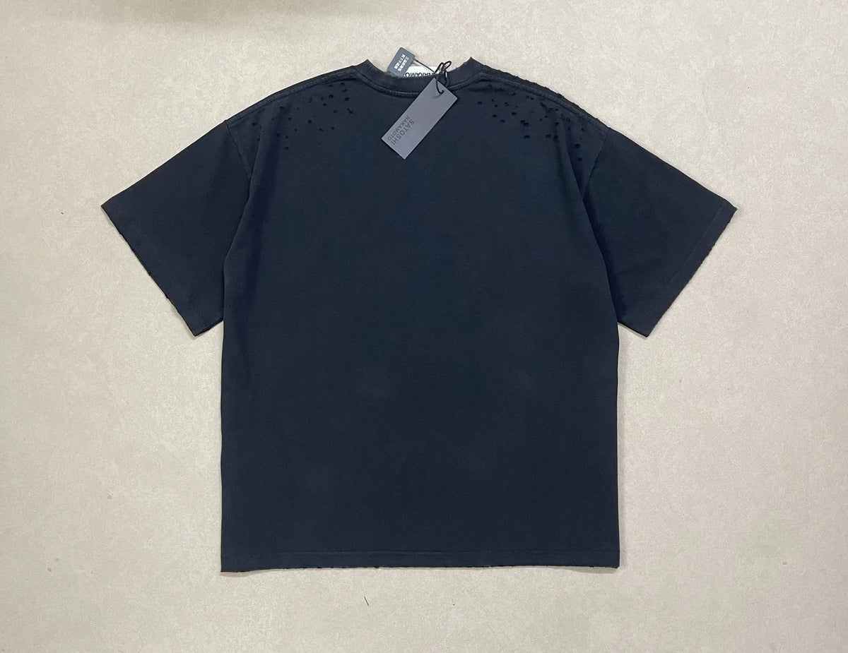 Washed Black Satoshi Nakamoto Oversized No Savior Hole T Shirt Men Women High Quality Tee Tops T-Shirt - Matrix-studios.com