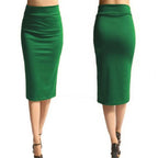 Women Skirt Bodycon Skirt Office Female Slim Knee Length High Waist Stretch Sexy Pencil Skirts Jupe Femme - Matrix-studios.com