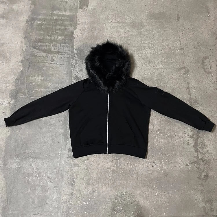 Streetwear Y2K Zip up hoodie Grunge Goth Aesthetics Graphic Print Retro Punk Clothes Oversized Hip Hop Zipper Hoodie sweatshirt