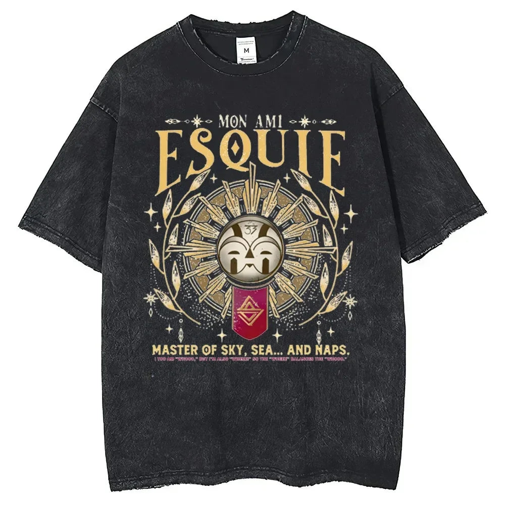 Clair Obscur Expedition 33 Cotton Gift New Design Game Fans Clothes T-shirts for Men Merch T-Shirt Vintage Wash Gamer Tops - Matrix Studios