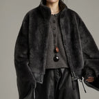 AYUNSUE Natural Sheepskin Fur Coat Women Stand Collar Real Leather Jacket Winter Jackets Luxury Clothing Female Шуба Женская - Matrix Studios