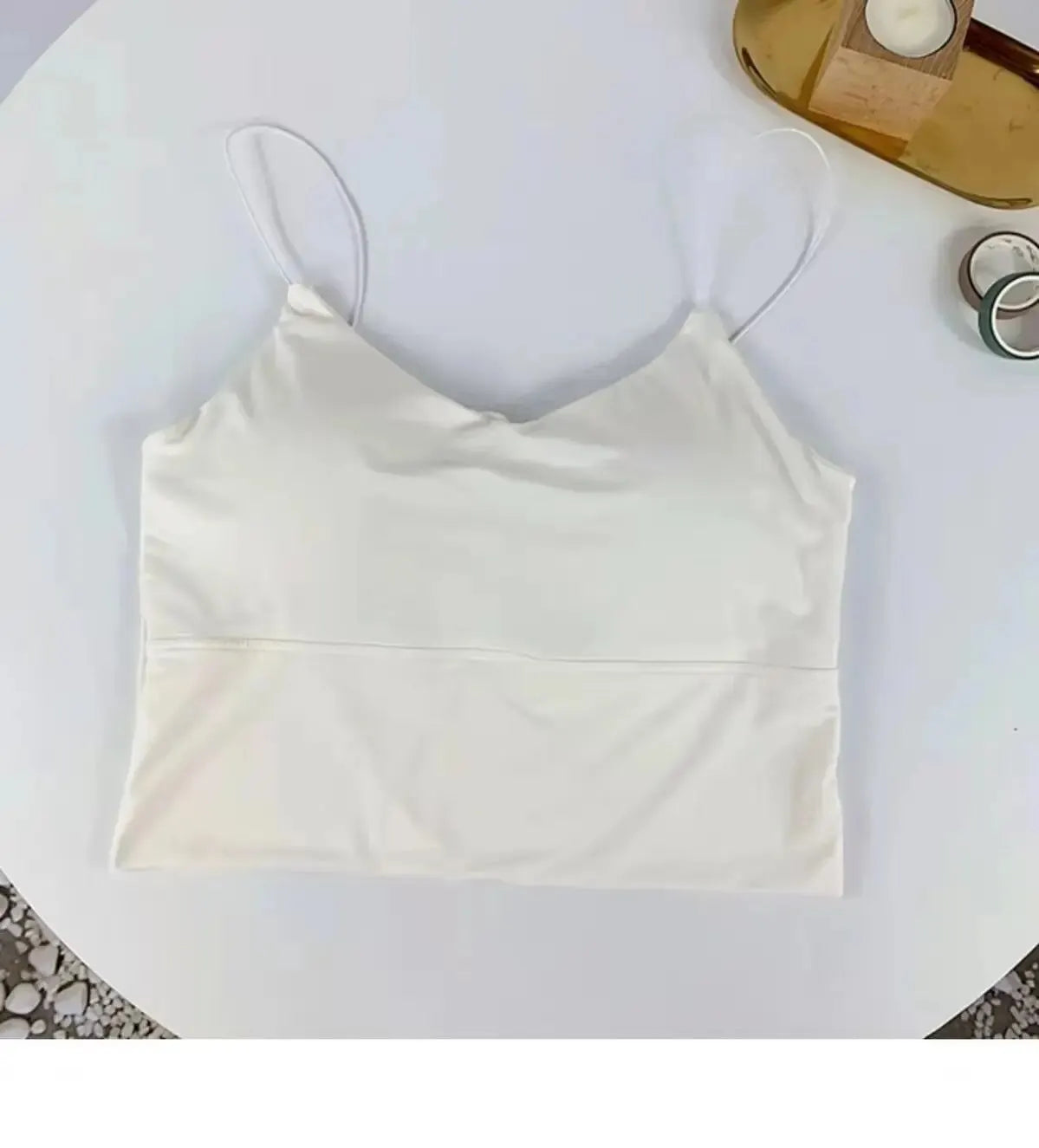 1pc Women Sexy Solid Color Camisole Ice Silk Tube Seamless Sports Tank Top Wireless Underwear Padded Bra Bralette Vest - Matrix-studios.com
