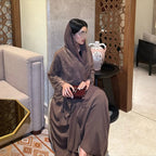 Eid Women Lace Abaya Open Dress Ramadan Abaya Party Vestidos Largos Muslim Jalabiya Morocco Kaftan Dubai Islam Arab Long Robe - Matrix-studios.com