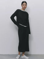 Hirsionsan Modal Soft Loose Sets Women 2026 Casual Two Pieces Long Sleeve T Shirts and High Waist Dresses Outfits Tracksuit - Matrix-studios.com