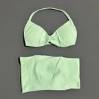 HISTELLO Gym Set 2 Piece Women Strappy Yoga Bra Top Workout Scrunch Shorts Sports Suit Fitness Clothes Seamless Yoga Set - Matrix-studios.com