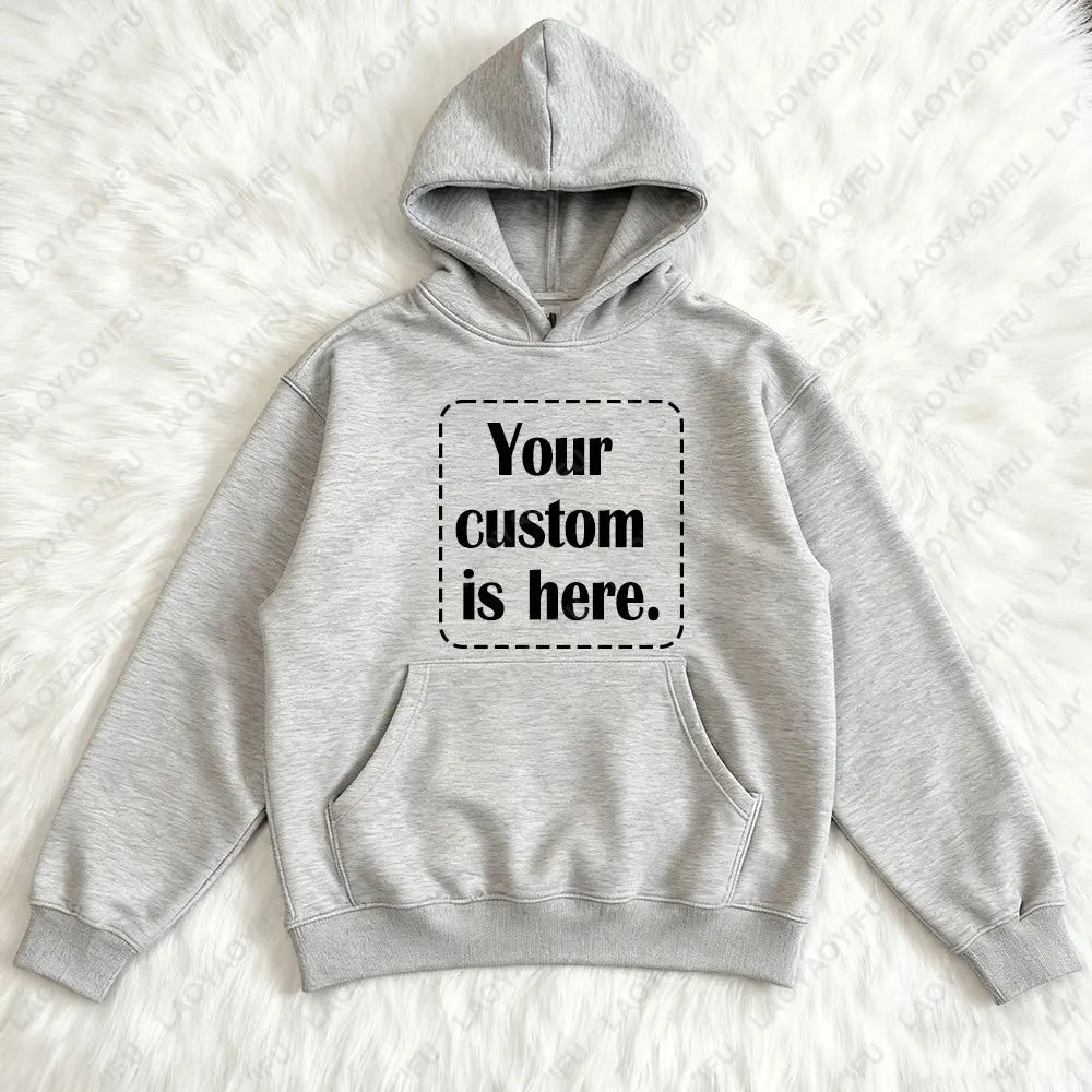 2026 Student Casual Custom Printed Text DIY Hoodie Customized Personalized Hoody Custom Hoodies Text Sweatshirt Clothes - Matrix Studios