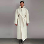 Women Cropped PU Leather Jacket Stand Collar Wide Flare Sleeve Asymmetrical Wrap Open Front Coat 2026 Autumn Chic Loose Jackets - Matrix Studios