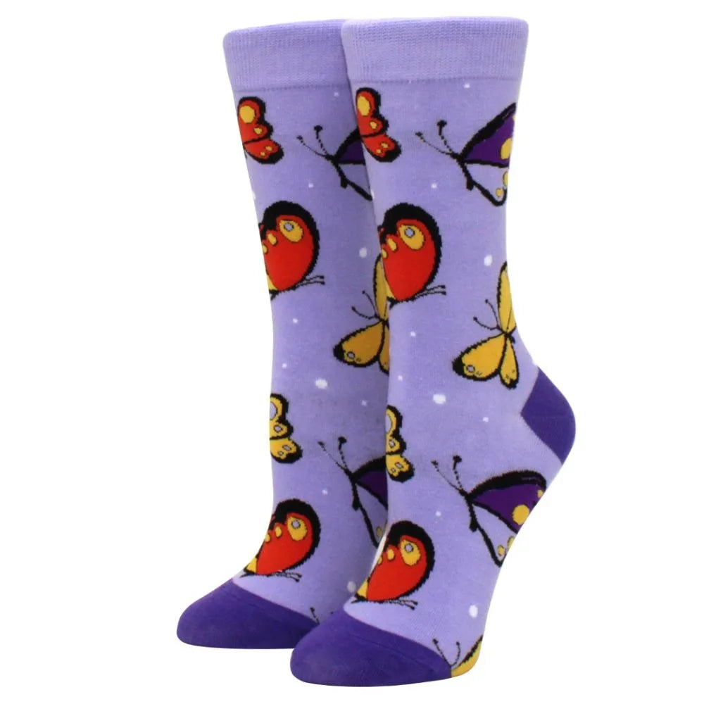 Novelty Woman Socks Harajuku Cotton Funny Happy Cartoon Cat Dog Pattern Unisex Socks Men Novelty Kawaii Socks - Matrix Studios