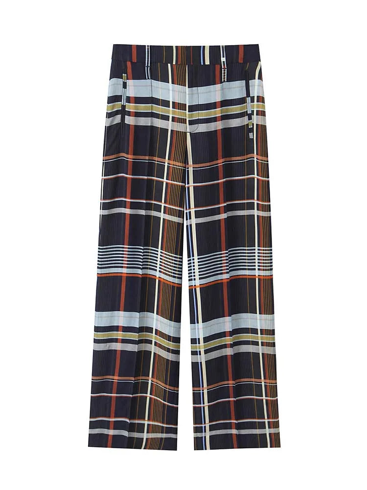Street Fashion Plaid Shirt 2 Pieces Sets Women Long Sleeve Tops Wide Leg  Pants Set 2026 Summer Casual Woman Outfits - Matrix-studios.com