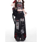 American Style Spicy Girl Loose Lazy and Relaxed Denim Pants Female punk Retro Washed Fashionable Versatile Casual Pants - Matrix-studios.com