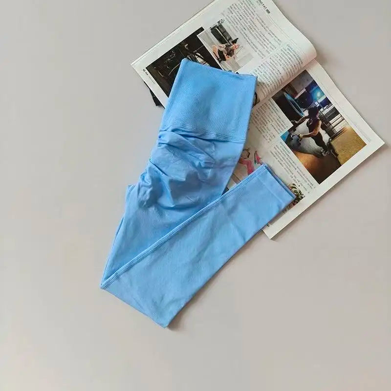 Seamless Sport Yoga High Waist Pants Leggings Sport See Through Yoga Gym Running Quick Dry Pants Scrunch Butt Pants - Matrix-studios.com