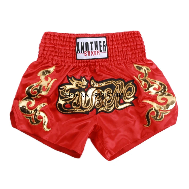 Muay Thai Shorts 2024 New Boxing Shorts Women Men Child Embroidery Kickboxing Training Pants Sanda Martial Arts Fight Equipment - Matrix Studios