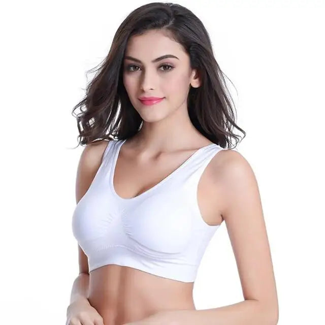 S-7XL Plus Size Thin Non-underwire Bra Zero Bondage Women's Underwear Sports Yoga Wireless Vest Seamless Adjustable Brassiere - Matrix Studios
