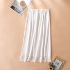 Thin Ice Silk Modal Female Half Length Skirt Lace Anti-Penetrating Underskirt Anti-glare Mesh Flower Innerwear Short Skirt Women - Matrix-studios.com
