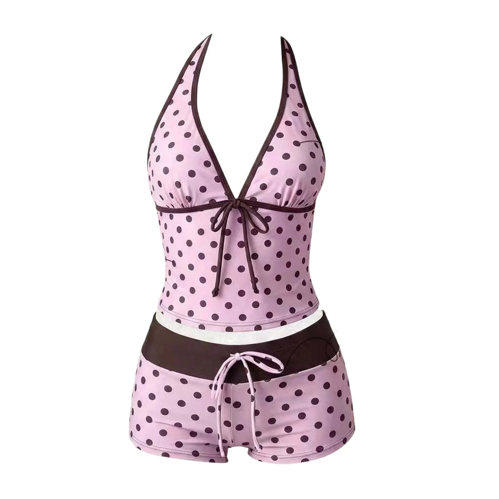 Women'S Swimsuit 2 Piece Polka Dot Tankini Swimsuit For Women Cute Bikini Top With Boyshorts Triangle Bathing Suit For Women - Matrix-studios.com