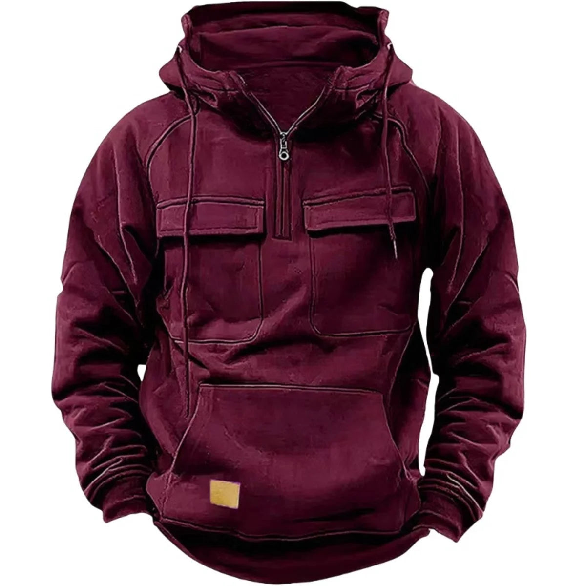 Men's Casual Sports Hooded Sweatshirt New Style Outdoor Thick Fashionable Loose Long-Sleeved Pullover with Multiple Pockets - Matrix Studios