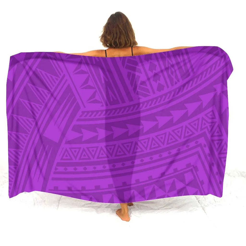 Tax Free Retro Tribal Ethnic Polynesian Women Seaside Sexy Style Sarong Soft And Comfortable Fabric Samoan Pattern Print Design - Matrix Studios