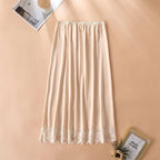 Thin Ice Silk Modal Female Half Length Skirt Lace Anti-Penetrating Underskirt Anti-glare Mesh Flower Innerwear Short Skirt Women - Matrix-studios.com