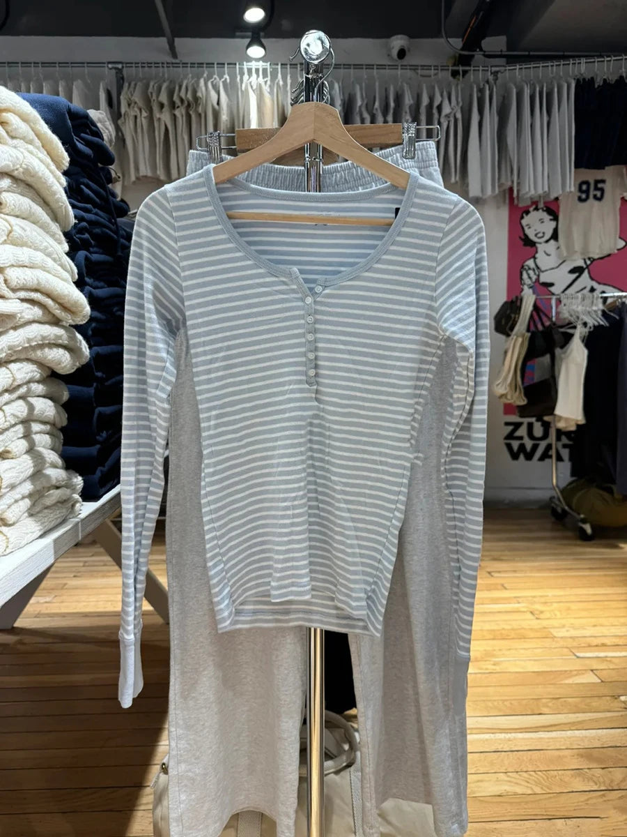 Pink Striped Slim Long Sleeve Tees Women Spring Casual Cotton O-neck Tshirt New Tops Clothes Sweet Cute  Vintage T-shirts Y2K - Matrix-studios.com