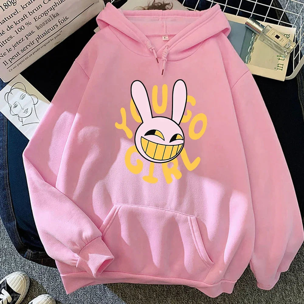 YOU GO GIRL Digital Circus Jax Hoodie Fashion Women Harajuku Funny Cute Rabbit Hoodie Unisex Cartoon Vintage Pullover Sweatshirt - Matrix Studios