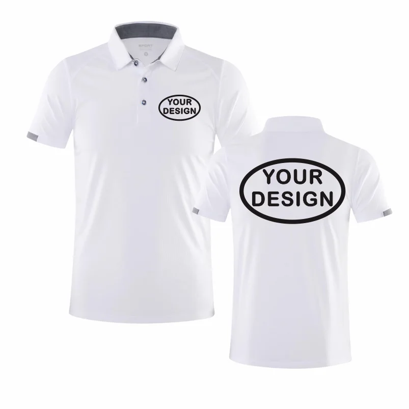 Summer Quick Drying POLO Shirt Logo Custom Printing Embroidery Golf Custom Your Logo Sports T-shirt Top - Matrix-studios.com