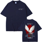 Rapper Niro OX7 Album Graphic T-shirt Men Women Hip Hop Fashion Pop Music T-shirts Male Casual Cotton Vintage T Shirt Streetwear
