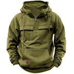 Men's Casual Sports Hooded Sweatshirt New Style Outdoor Thick Fashionable Loose Long-Sleeved Pullover with Multiple Pockets - Matrix Studios