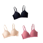 3Pcs/Set Seamless Bras For Women Non-wire Push-Up Bra Glossy Deep V Underwear Fixed 3/4 Cup Comfort Daily Wear Lingerie S-XXL - Matrix Studios