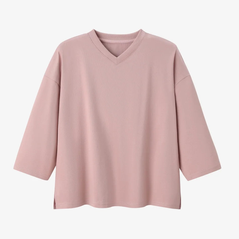 AS SS26 oversize loose T-shirt dress + V neck T-shirt  + skirt  set casual style  woman clothes - Matrix-studios.com