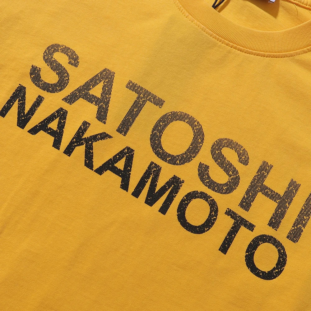 Free shipping New Satoshi Nakamoto Lost Boys T-shirt Printed with Washed Oversized 100% cotton Men Women T-shirts Y2K Fashion streetwear - Matrix-studios.com