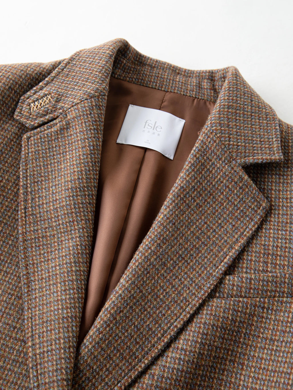 FSLE【Premium Series】New Women's Brown Wool Checkered Suit Set Blazer Vest Skirt Three Piece Coord Vintage Office Chic Suiting - Matrix-studios.com