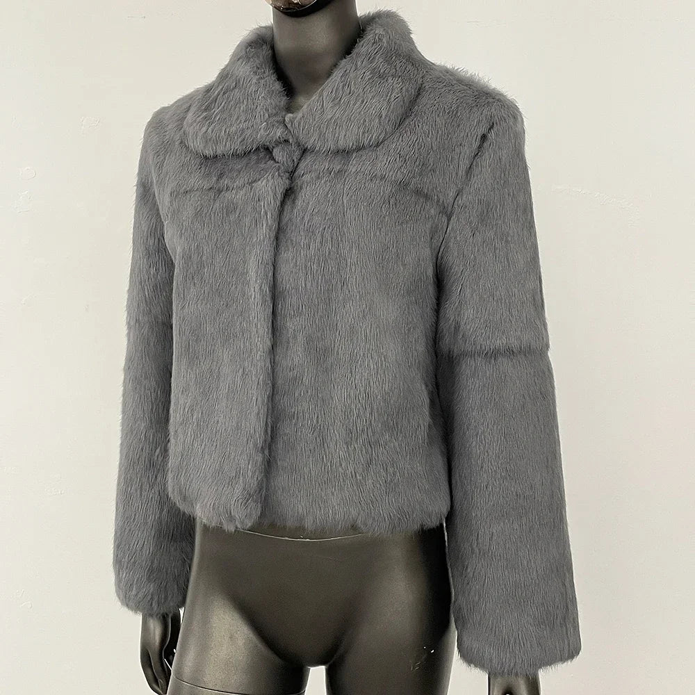 Natural Rabbit Fur Coat Women New Autumn Winter Female Real Fur 2025 Real Leather and Fur Women's Clothing Outerwear Lady Jacket - Matrix Studios
