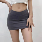 Women Summer Sexy Shorts Skirts Summer Korean Low Waist Office Ladies Mini Skirts Fashion Casual Solid A Line Skirts New - Matrix-studios.com