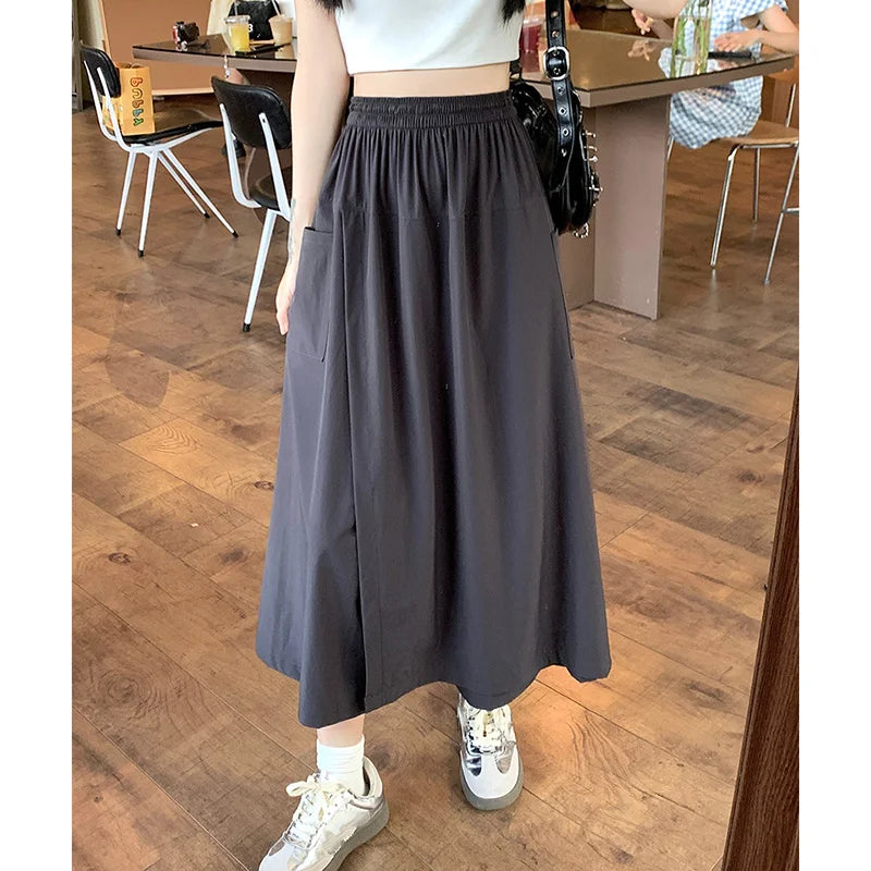 New Women Baggy High Waisted Designer Pants Lady Comfortable A-line Summer Trousers Female Fashion Versatile Wide Leg Slacks