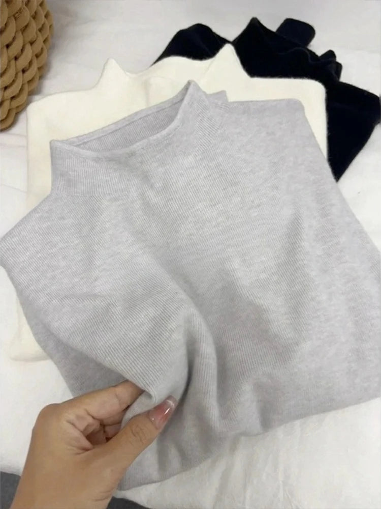 Women's Casual Vintage Knitted Long Sleeve Pullovers 2026 Autumn Winter Fashion Turtleneck Ladies Solid Sweater Woman clothing - Matrix-studios.com