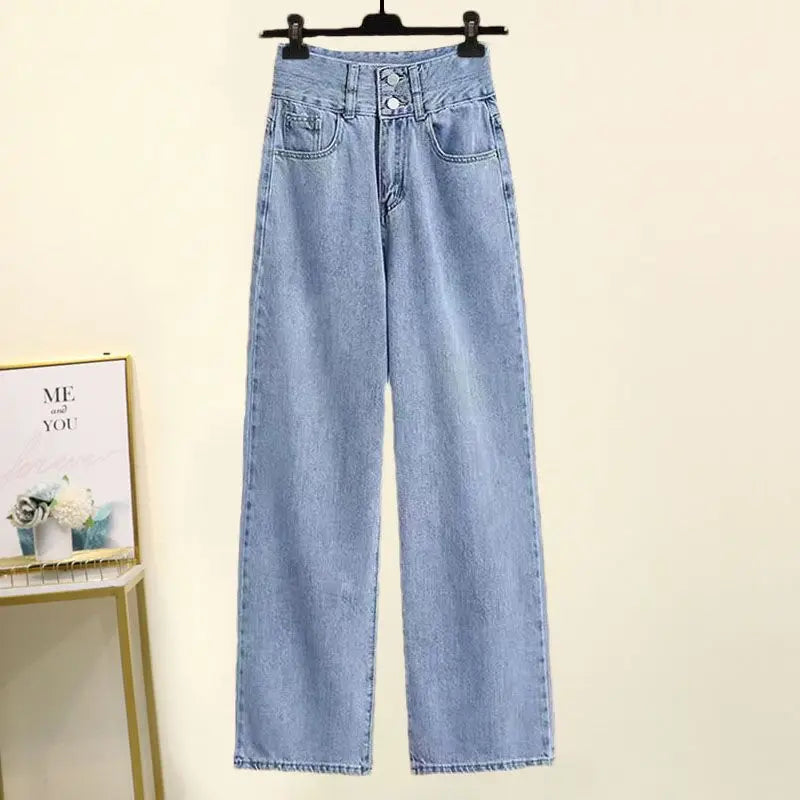 Women's 2026 Spring Summer New Fashion Striped Sunscreen Shirt+Vest+Jeans Suit Korean Elegant Cardigan+Denim Pants Matching Set