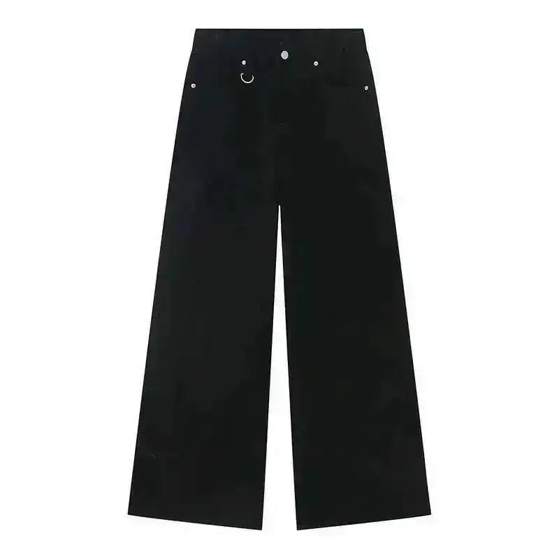 IEFB Summer Men's Denim Pants Old Blue Washed Male Jeans Straight Casual Menwear Loose Wide Leg Trousers New Fashion 9C354 - Matrix Studios