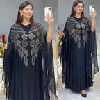2 PCS Set Plus Size African Party Dresses for Women Chiffon Boubou Ankara Dashiki Outfit Dubai Kaftan Abaya Robe Marocaine Femme - Matrix-studios.com