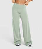 High Waisted Wide Leg Yoga Pants Women Butt Lift Coffee Brown Workout Trousers Flare Leggings Tummy Control Gym Fitness Wear - Matrix-studios.com