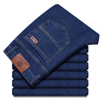 2026 New Style Business Men's Jeans Casual Straight Stretch Fashion Classic Blue Black Work Pant Denim Trousers Male Clothing - Matrix Studios